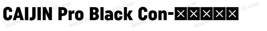CAIJIN Pro Black Con字体转换